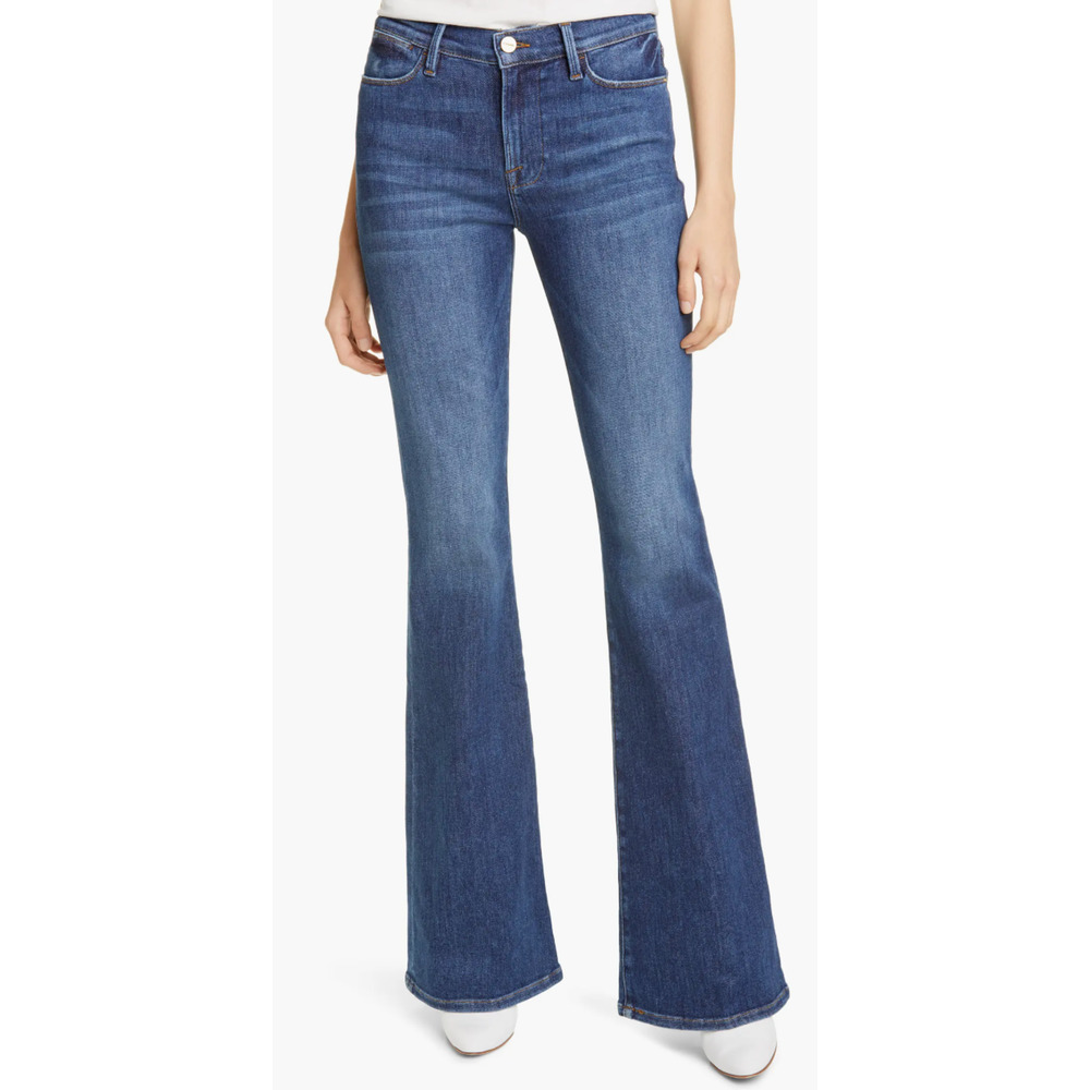 FRAME Denim Le High Flare Jeans Women's Size 27x30 High Rise Stretch USA Made